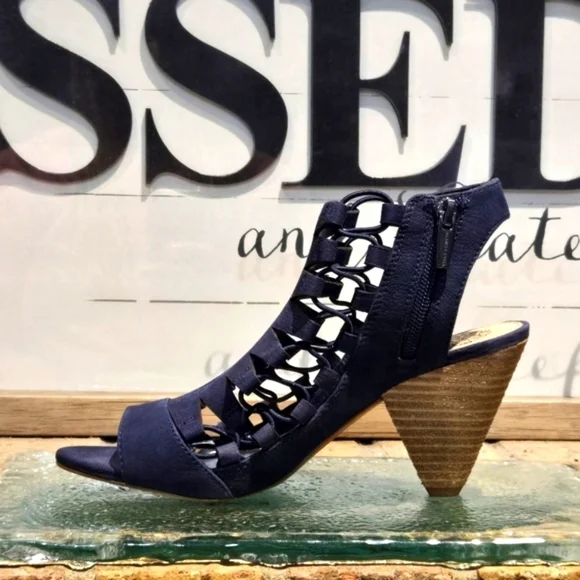 Vince Camuto Eliaz Blue Cutout Gladiator Dress Sandals Wmns Sz 7.5 - Picture 5 of 8